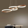 led pendel 75cm akryl dæmpbar lysekrone justerbar seddel design moderne til hjemmet stue belysning kun dæmpbar med fjernbetjenin