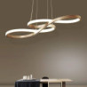 led pendel 75cm akryl dæmpbar lysekrone justerbar seddel design moderne til hjemmet stue belysning kun dæmpbar med fjernbetjenin