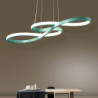 led pendel 75cm akryl dæmpbar lysekrone justerbar seddel design moderne til hjemmet stue belysning kun dæmpbar med fjernbetjenin