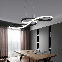 led pendel 75cm akryl dæmpbar lysekrone justerbar seddel design moderne til hjemmet stue belysning kun dæmpbar med fjernbetjenin