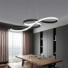 led pendel 75cm akryl dæmpbar lysekrone justerbar seddel design moderne til hjemmet stue belysning kun dæmpbar med fjernbetjenin