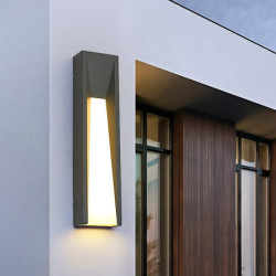 udendørs væglampe moderne og enkel udendørs vandtæt rustfrit stål akryl 1 stk led hængende væglampe, velegnet til samfund, villa