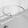80cm led pendel geometrisk cirkel design nordisk moderne enkel til spisestue soveværelse indgang aluminiumsramme akryl sort hvid