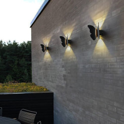 væglampe udendørs væglampe sommerfugl design 3000k 10w ip65 vandtæt op og ned lys moderne minimalistisk gangtrappe gårdhaveport