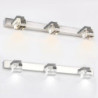 førte 3-lys spejl front forfængelighed lampe 46cm 9w badeværelse belysning rustfrit stål alumionum krystal væglampe ip67 vandtæt