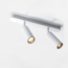 LED-loftspotLyss justerbar dæmpbar fast skinnebelysningssæt, 25,4cm 2-vejs sort loftmontering spotlysarmaturer, retningsbestemt