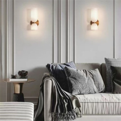 led væglampe varmt hvidt glas 24cm moderne led baggrund væglampe stue soveværelse sengekant indendørs væglampe lysende lampet 1