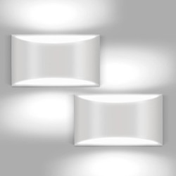 2 pak 20cm 8in enkel og moderne hårdt kablet indendørs vægmonteret lampe sort og hvid 9w udskiftelig g9 pære velegnet til sovevæ