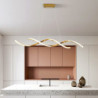 led pendel lineær 90cm 3000k guld/sølv justerbar ø-lys dæmpbar aluminium stilfuld minimalistisk malet finish nordisk stil spises