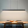 led lineær pendel dæmpbar aluminiumslegering sort 31,2 tommer kontor spisestue lysekrone justerbar pære inkluderet