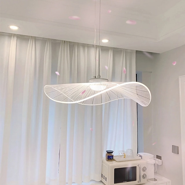 led pendel lotus leaf hat3000-6000k justerbar modren ophæng klassiske lysekroner restaurant soveværelse mode pendel til stue pær