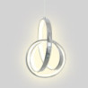 1-lys 2 stk led mini pendel hængelampe enkelt design nordisk stil ring design aluminium krom til spisestue køkkenbelysning