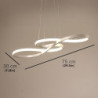 1-lys 75cm akryl dæmpbar pendel LED lysekrone justerbar seddel design moderne til hjemmet stue belysning kun dæmpbar med fjernbe