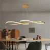 1-lys 75cm akryl dæmpbar pendel LED lysekrone justerbar seddel design moderne til hjemmet stue belysning kun dæmpbar med fjernbe