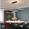 1-lys 75cm akryl dæmpbar pendel LED lysekrone justerbar seddel design moderne til hjemmet stue belysning kun dæmpbar med fjernbe