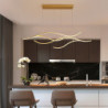 100/120cm led pendel bølge design linje design sort guld metal kunstnerisk stil moderne stil kontor, butikker stilfulde malede f
