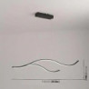 100/120cm led pendel bølge design linje design sort guld metal kunstnerisk stil moderne stil kontor, butikker stilfulde malede f
