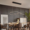 100/120cm led pendel bølge design linje design sort guld metal kunstnerisk stil moderne stil kontor, butikker stilfulde malede f