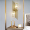 led væglampe krystal væglampe luksus guld væglampe elegant vægmontering lampe dekoration belysning til soveværelse stue gang res