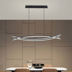 100cm led pendel linje design metal kunstnerisk stil moderne lysekrone moderne enkel nordisk minimalistisk lys luksus restaurant