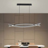 100cm led pendel linje design metal kunstnerisk stil moderne lysekrone moderne enkel nordisk minimalistisk lys luksus restaurant