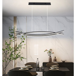 100cm led pendel linje design metal kunstnerisk stil moderne lysekrone moderne enkel nordisk minimalistisk lys luksus restaurant