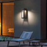 udendørs vandtæt ip65 led lang strip væglampe moderne vægmonteret lampelampe velegnet til stue gårdhave veranda terrasse, sort,