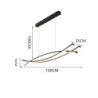 100cm led pendel linje design metal kunstnerisk stil moderne lysekrone moderne enkel nordisk minimalistisk lys luksus restaurant