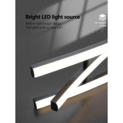 100cm led pendel linje design metal kunstnerisk stil moderne lysekrone moderne enkel nordisk minimalistisk lys luksus restaurant