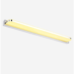 led vaskelampe 52cm 12w spejl frontlys mat akryl skærme minimalistisk badeværelsesbelysning rustfrit stål væglampe ip44 vandtæt