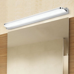 led vaskelampe 52cm 12w spejl frontlys mat akryl skærme minimalistisk badeværelsesbelysning rustfrit stål væglampe ip44 vandtæt