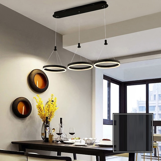 3-lys 30cm multi-skygge / justerbar lysekrone aluminium akryl cirkelmalet finish finish / moderne /