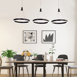 3-lys 30cm multi-skygge / justerbar lysekrone aluminium akryl cirkelmalet finish finish / moderne /