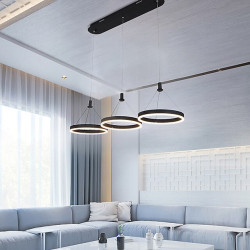 3-lys 30cm multi-skygge / justerbar lysekrone aluminium akryl cirkelmalet finish finish / moderne /