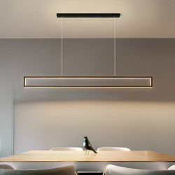 100cm led pendel ø lys geometriske former enkelt design pendel metal kunstnerisk stil moderne stil sort kunstnerisk led