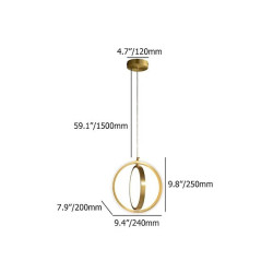 led pendel 45cm dæmpbar globus design cirkel design indbygningslys akryl kunstnerisk stil formel stil moderne stil sort kunstner