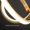 led pendel 45cm dæmpbar globus design cirkel design indbygningslys akryl kunstnerisk stil formel stil moderne stil sort kunstner