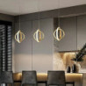 led pendel 45cm dæmpbar globus design cirkel design indbygningslys akryl kunstnerisk stil formel stil moderne stil sort kunstner