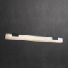 led pendler line desin marmor køkken moderne foyer entré lysarmaturer loft hængende globus over bord varm hvid