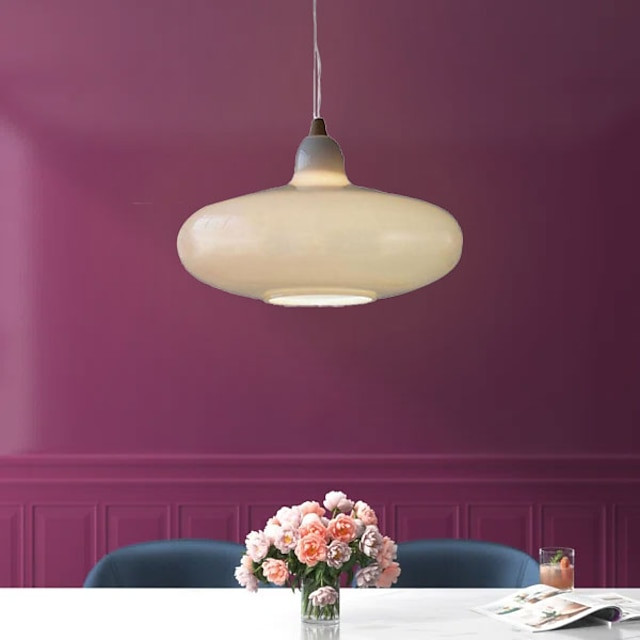 led pendel moderne led loftslampe rund form lysarmaturer i minimalistisk stil lofthængende med glasskærm til køkkenø, spisestue,