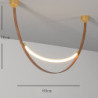 led pendant lys liner design 60cm stue læder lysekroner spisebord loft lysekrone køkken hængende armatur indendørs belysning lam