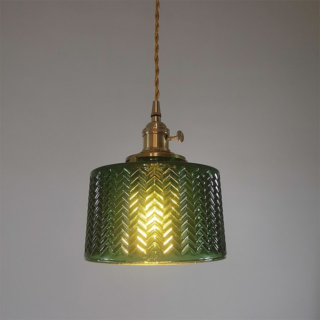 19cm Vintage Glaspendel – Enkelt og elegant galvaniseret design
