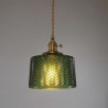 19cm Vintage Glaspendel – Enkelt og elegant galvaniseret design