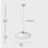 led pendel skyformet glas lysekrone justerbar 1-lys 12in moderne kreativ restaurant pendel tøjbutik blomsterbutik glas lysekrone