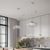 led pendel skyformet glas lysekrone justerbar 1-lys 12in moderne kreativ restaurant pendel tøjbutik blomsterbutik glas lysekrone