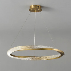 led pendel cirkel rundt design, 60cm moderne krystal led lysekrone til stuen luksus kreativt design guld lysarmatur rund køkkenø