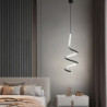 led pendel spiral soveværelse sengelampe droplight, moderne minimalistisk spisestue bar justerbar lang linje hardware pendel, 13