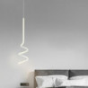 led pendel spiral soveværelse sengelampe droplight, moderne minimalistisk spisestue bar justerbar lang linje hardware pendel, 13