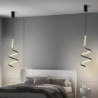 led pendel spiral soveværelse sengelampe droplight, moderne minimalistisk spisestue bar justerbar lang linje hardware pendel, 13