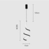 led pendel spiral soveværelse sengelampe droplight, moderne minimalistisk spisestue bar justerbar lang linje hardware pendel, 13